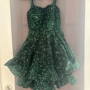 Green Sequin Party Dress